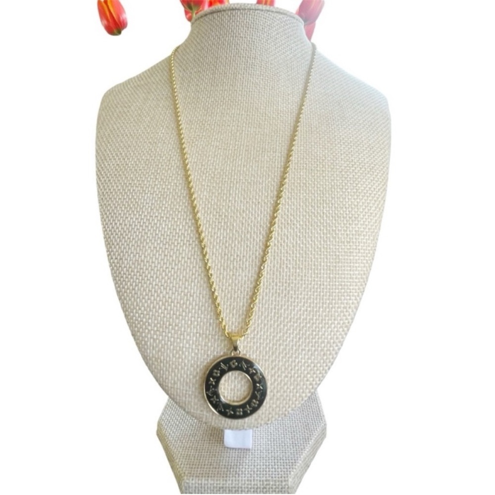 Authentic Louis Vuitton Black Charm Necklace